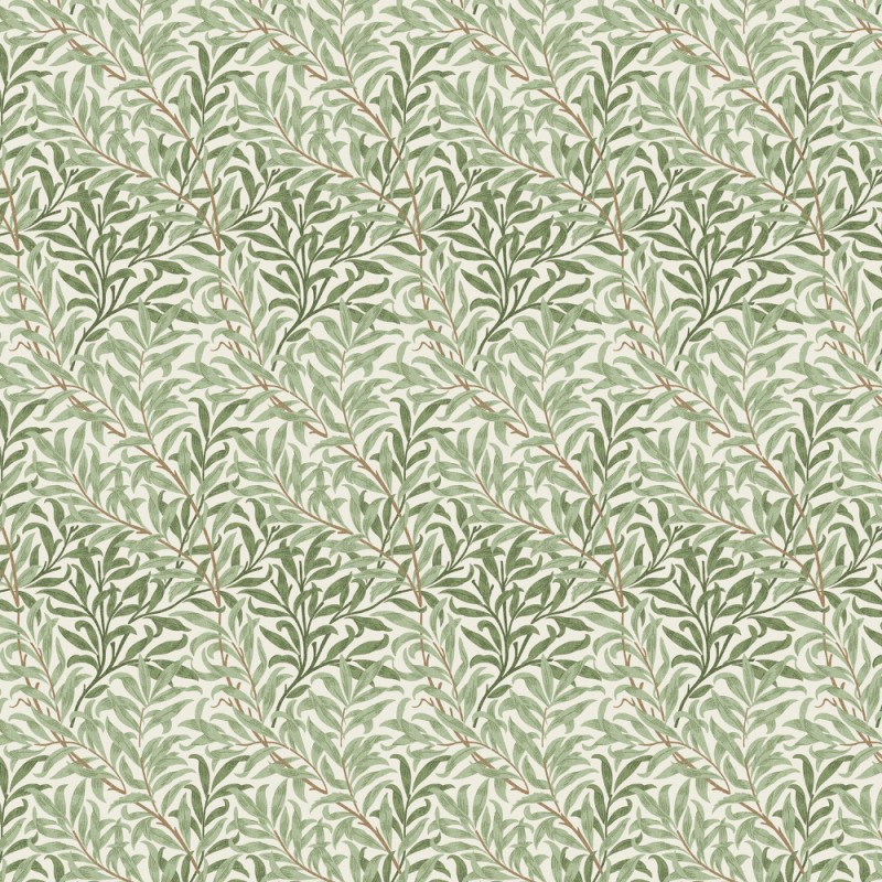 William Morris Willow Bough Cotton Panama Digital Fabric Leaf Leaves Upholstery