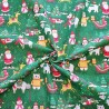 SALE Polycotton Fabric Christmas Party Santa Festive Animals Llama Polar Bear Penguin