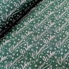 SALE Polycotton Fabric Christmas Wishes Stars & Snowflakes Xmas Green