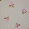 Cotton Linen Look Fabric Flower Floral Rose Polka Dots Pine Close Upholstery 140cm Wide