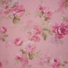 Cotton Linen Look Fabric Flower Floral Rose Scorer Street Upholstery 140cm Wide