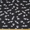 SALE Cotton Canvas Fabric Swallows Birds Flying Upholstery Material 150cm Wide