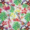SALE Cotton Half Panama Digital Fabric Watercolour Hummingbird Floral Upholstery