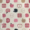 SALE Vinyl PVC Tablecloth Fabric Apple Orchard Pop Art Core 140cm Wide