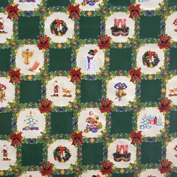 Holly Framed Xmas Motifs Green