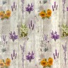 SALE Vinyl PVC Tablecloth Fabric Lavender and Sunflower Provence Floral 140cm Wide
