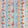 SALE PVC Tablecloth Wood Effect Heart Flower Floral Roses Craft Fabric 140cm Wide