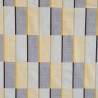 SALE Vinyl PVC Tablecloth Fabric Yellow and Grey Geometric Rectangles 140cm Wide