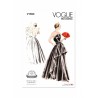 Vogue Patterns V1963 Misses’ Evening Dress Three-Piece Flared Skirt Strapless