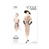 Vogue Patterns V1964 Misses' Dress and Capelet Slim Four-Piece Skirt Sleeveless
