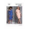 Vogue Patterns V1969 Misses' Cut-Out Shoulder Knit Dresses Long or Short Sleeves