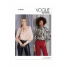 Vogue Patterns V1973 Misses' Semi-Fitted Blouse Concealed Front Button Closure