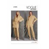 Vogue Patterns V1975 Misses' Loose Fit Knit Jacket with Belt, Top and Bottoms