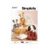 Simplicity Sewing Pattern S9807 Poseable Plush Animals by Elaine Heigl Designs