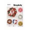 Simplicity Sewing Pattern S9810 Origami Style Seasonal Wreaths Christmas Xmas