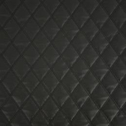 Leatherette Fabric Stitched Vinyl Diamond Trellis Faux Quilted Upholstery Black