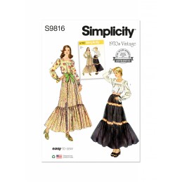 Miss/Plus Size Wide Leg Trousers and Tops Simplicity Sewing Pattern