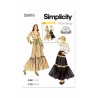 Simplicity Sewing Pattern S9816 Misses' Vintage 1970s Ruffled Blouse and Skirts