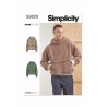 Simplicity Sewing Pattern S9829 Men's Easy To Sew Half Zip Front Pocket Hoodie