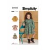 Simplicity Sewing Pattern S9830 Easy To Sew Children's Ruffle Collar Dresses