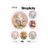 Simplicity Sewing Pattern S9838 Plush Animal and Blanket by Elaine Heigl Designs