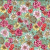 100% Cotton Poplin Fabric Rose & Hubble Flower Floral Colourful Harrison Place