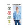 Simplicity Sewing Pattern S9748 Misses' Lightweight Top with Sleeve Variations