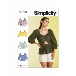 SIMPLICITY 9334 MISSES & WOMENS TOPS Sewing Pattern Sizes 10-18