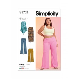 Simplicity 8212 Women's Knit Leggings Sewing Pattern, Sizes XXS-XXL White