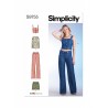 Simplicity Sewing Pattern S9755 Misses' Crop Top, Skirt, Trousers and Shorts