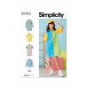 Simplicity Sewing Pattern S9763 Girls' Shirtdresses, Shirts and Baseball Cap