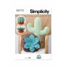 Simplicity Sewing Pattern S9772 Cactus Succulent Cushions by Carla Reiss Design