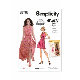 Simplicity Women's Pull-On Dress Sewing Pattern, 8981, H5