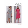 Vogue Patterns V1952 Misses' Wrap Dresses With Sleeve And Skirt Variations