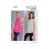 Vogue Patterns V1955 Misses Bias Cut Tops With Layered Fronts Sewing Pattern