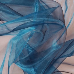 Two Tone Organza Fabric ORGTT05 Electric Blue/Black