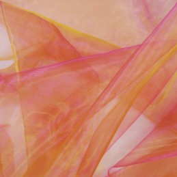 Two Tone Organza Fabric ORGTT09 Cerise/Gold