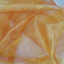 Two Tone Organza Fabric ORGTT10 Flame Orange/Gold