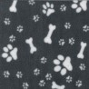 Polar Fleece Anti Pil Fabric Dog Paw Prints & Bones Puppy Puppies Pet Blanket