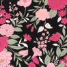 100% Cotton Poplin Fabric Rose & Hubble Floral Flowers Ivywood Close