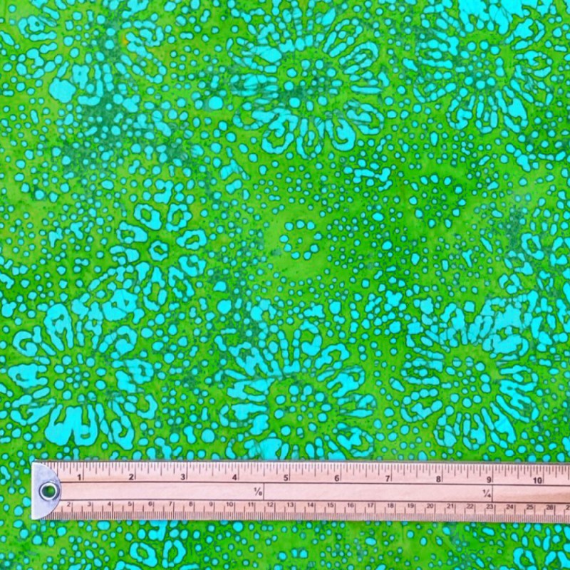 100 Cotton Batik Fabric John Louden Flower Floral Magpie Square 110cm Wide 5411