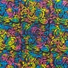 100% Cotton Batik Fabric John Louden Rainbow Floral Geralds Close 110cm Wide