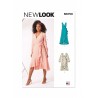 New Look Sewing Pattern N6750 Misses’ Wrap Dress With Length & Sleeve Variations