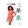 New Look Sewing Pattern N6752 Misses’ Knit Long Sleeve Bodysuits Stretch Knit