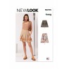 New Look Sewing Pattern N6755 Misses’ Easy To Sew Pleated Skirt In Two Lengths