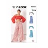 New Look Sewing Pattern N6758 Misses’ Easy To Sew Cropped Top and Trousers