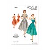 Vogue Patterns V2002 Misses’ Vintage 1952 One-Piece Dress and Buttoned Capelet