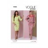 Vogue Patterns V2006 Misses’ Two Piece Dress With Peplum Top and Pencil Skirt