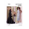 Vogue Patterns V2010 Misses’ Close Fit Open Back Trumpet Dress in Two Lengths