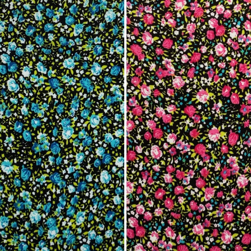 100 Viscose Fabric Ditsy Floral Flower Rose Orwell Drive Summer 140cm Wide